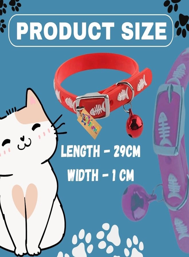 ويستيرن إرا طوق قطط مطاطي سيليكوني متعدد الألوان قابل للتعديل من ويسترن إيرا، تصميم أنيق للتدريب، يعيد تعريف أسلوب القطط، طوق قطط مطاطي بألوان زاهية، طوق قطط سيليكوني مع جرس (عشوائي) - Image 5